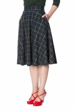 Banned Mrs Clause Pleated Skirt -Burleska shop mrs clause pleated skirt banned 9 300x