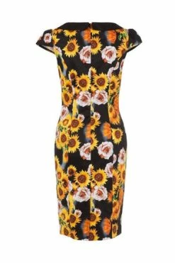 Voodoo Vixen Nahla Sunflower Pencil Dress 9 Voodoo Vixen Nahla Sunflower Pencil Dress -Burleska shop nahla sunflower pencil dress voodoo vixen 4 300x