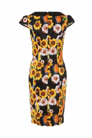 Voodoo Vixen Nahla Sunflower Pencil Dress 6 Voodoo Vixen Nahla Sunflower Pencil Dress - Image 4