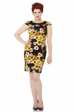 Voodoo Vixen Nahla Sunflower Pencil Dress