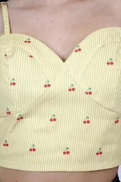 Voodoo Vixen Natalie Cherry Stripe Crop Top -Burleska shop natalie cherry stripe crop top voodoo vixen 6 300x