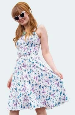 Voodoo Vixen Nautical Print Button Front Dress