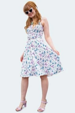 Voodoo Vixen Nautical Print Button Front Dress -Burleska shop nautical print button front dress dra 9538 02.1663 98efd043 b750 452c b42a 098e0ad04a7f 300x