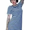Dr Faust Navy Striped Printed Sailor Bodycon Mini Dress - Yareli 1 Dr Faust Navy Striped Printed Sailor Bodycon Mini Dress - Yareli -Burleska shop navy striped printed sailor bodycon mini dress yareli dr faust 300x