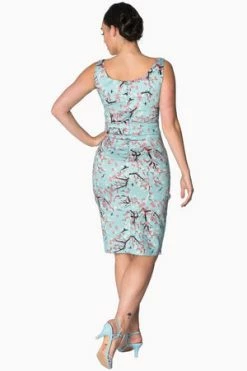 Banned Oriental Blossom Wiggle Dress -Burleska shop oriental blossom wiggle dress banned 2 300x