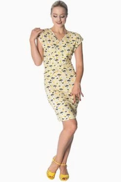 Banned Palm Shade Cross Over Dress -Burleska shop palm shade cross over dress banned 3 300x