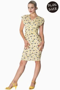 Banned Palm Shade Cross Over Dress -Burleska shop palm shade cross over dress banned 5 300x