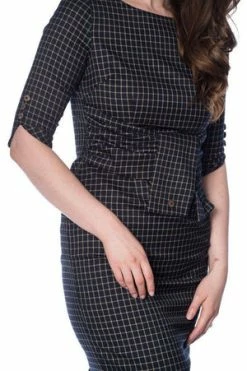 Banned Patricia Check Pencil Dress 8 Banned Patricia Check Pencil Dress -Burleska shop patricia check pencil dress banned 4 300x