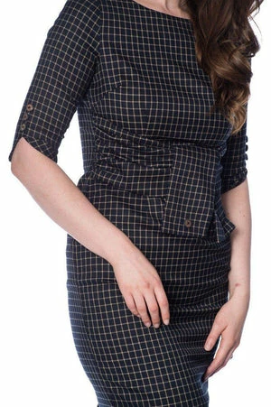 Banned Patricia Check Pencil Dress 5 Banned Patricia Check Pencil Dress - Image 4