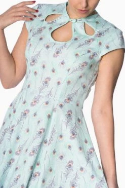 Banned Peacock Feather 50s Look Dress -Burleska shop peacock feather 50s look dress banned 4 300x