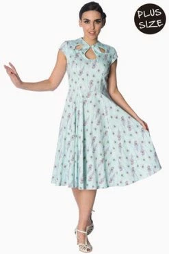 Banned Peacock Feather 50s Look Dress -Burleska shop peacock feather 50s look dress banned 5 300x