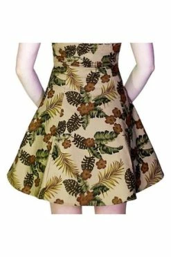 Dr Faust Peanut Brown Flowers Vintage Mini Dress - Joan -Burleska shop peanut brown flowers vintage mini dress joan dr faust 3 300x