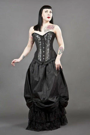 Burleska Petra Overbust Long Line Corset In Scroll Brocade 6 Burleska Petra Overbust Long Line Corset In Scroll Brocade - Image 4