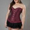 Burleska Petra Overbust Longline Plus Size Corset In Taffeta -Burleska shop petra overbust longline plus size corset in taffeta burleska 300x