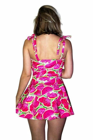 Dr Faust Pink Watermelon 3D Summer Mini Dress - Esperanza 4 Dr Faust Pink Watermelon 3D Summer Mini Dress - Esperanza - Image 2