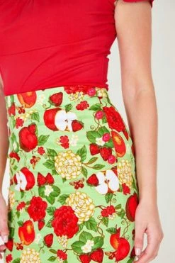 Voodoo Vixen Pippin Apple Print Pencil Skirt -Burleska shop pippin apple print pencil skirt voodoo vixen 6 300x