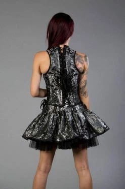 Burleska Pirate Mini Skirt In King & Black Mesh Underlay -Burleska shop pirate mini skirt in king black mesh underlay burleska 5 300x