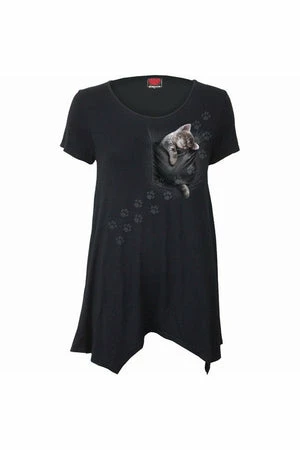 Spiral Pocket Kitten - Smock - Tunic Casual Top 3 Spiral Pocket Kitten - Smock - Tunic Casual Top