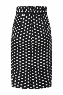 Banned Polka Frill Pencil Skirt -Burleska shop polka frill pencil skirt banned 6 300x