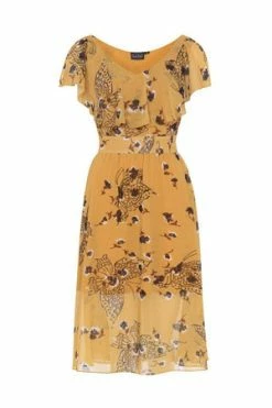 Voodoo Vixen Posy Yellow Butterfly Dress -Burleska shop posy yellow butterfly dress voodoo vixen 6 300x
