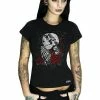 Dr Faust Praying Skull And Roses T-Shirt - Rivka -Burleska shop praying skull and roses t shirt rivka dr faust 300x