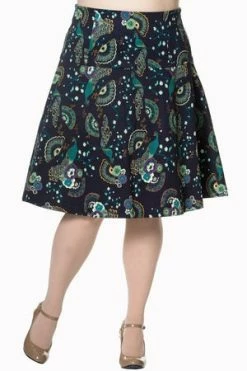 Banned Proud Peacock Plus Size Skirt 6 Banned Proud Peacock Plus Size Skirt -Burleska shop proud peacock plus size skirt banned 2 300x