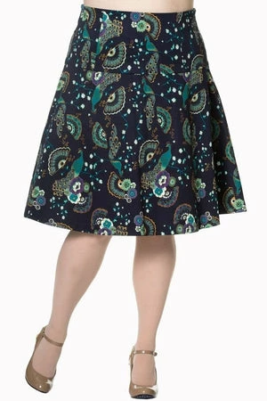 Banned Proud Peacock Plus Size Skirt 4 Banned Proud Peacock Plus Size Skirt - Image 2