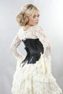 Burleska Punk Overbust Corset With Zip In Matte Vinyl -Burleska shop punk overbust corset with zip in matte vinyl burleska 4 300x