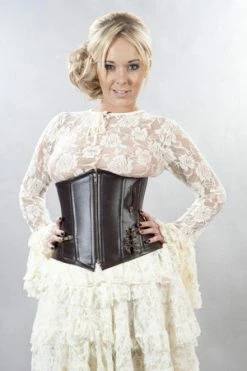 Burleska Punk Underbust Zip Up Corset In Matte Vinyl 6 Burleska Punk Underbust Zip Up Corset In Matte Vinyl -Burleska shop punk underbust zip up corset in matte vinyl burleska 3 300x