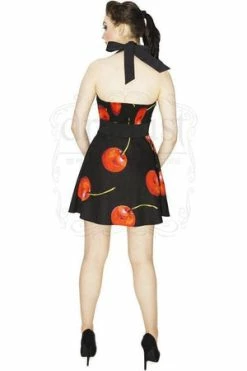 Dr Faust Red Cherry Black Mini Dress - Cherry 5 Dr Faust Red Cherry Black Mini Dress - Cherry -Burleska shop red cherry black mini dress cherry dr faust 2 300x