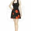 Dr Faust Red Cherry Black Mini Dress - Cherry -Burleska shop red cherry black mini dress cherry dr faust 300x