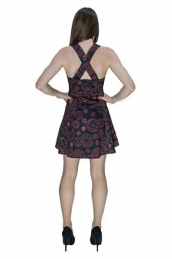 Dr Faust Red Magical Spell Black Mini Dress - Daisy -Burleska shop red magical spell black mini dress daisy dr faust 3 300x