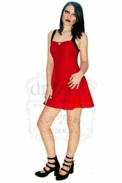 Dr Faust Red Mini Dress - Quinzel 7 Dr Faust Red Mini Dress - Quinzel -Burleska shop red mini dress quinzel dr faust 3 300x