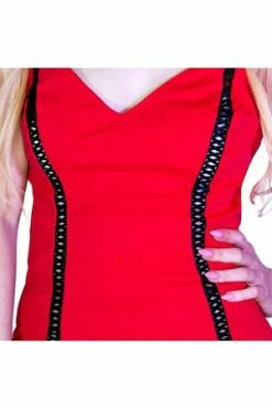 Dr Faust Red Party Lace-Up Mini Dress - Jana 6 Dr Faust Red Party Lace-Up Mini Dress - Jana -Burleska shop red party lace up mini dress jana dr faust 3 300x
