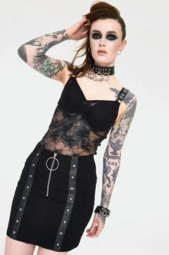 Jawbreaker Release Me Black Denim Skirt -Burleska shop release me black denim skirt ska 3739 01.994 300x