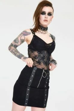 Jawbreaker Release Me Black Denim Skirt -Burleska shop release me black denim skirt ska 3739 02.994 300x