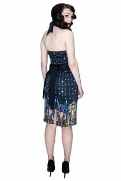 Dr Faust Religion Pencil Jesus Black Midi Dress - Jade -Burleska shop religion pencil jesus black midi dress jade dr faust 4 300x