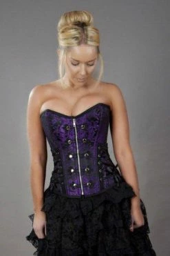 Burleska Rock Overbust Corset With Studs In King Brocade 9 Burleska Rock Overbust Corset With Studs In King Brocade -Burleska shop rock overbust corset with studs in king brocade burleska 3 300x