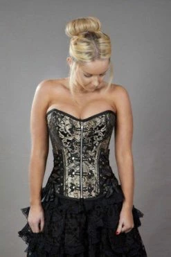 Burleska Rock Overbust Corset With Studs In King Brocade 10 Burleska Rock Overbust Corset With Studs In King Brocade -Burleska shop rock overbust corset with studs in king brocade burleska 4 300x