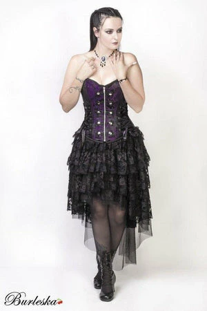 Burleska Rock Overbust Corset With Studs In King Brocade 3 Burleska Rock Overbust Corset With Studs In King Brocade