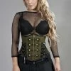 Burleska Rock Underbust Corset In Olive Green & Twill -Burleska shop rock underbust corset in olive green twill burleska 300x
