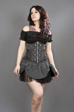 Burleska Rock Underbust Striped Corset With Studs -Burleska shop rock underbust striped corset with studs burleska 3 300x