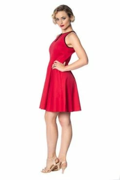Banned Rockin Red Keyhole Dress -Burleska shop rockin red keyhole dress banned 3 300x
