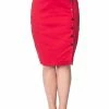 Banned Rockin Red Pencil Skirt -Burleska shop rockin red pencil skirt banned 300x