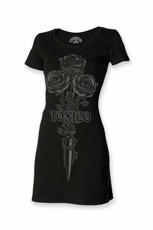 Toxico Rose & Knife Tee Dress 4 Toxico Rose & Knife Tee Dress - Image 2