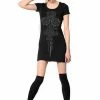 Toxico Rose & Knife Tee Dress -Burleska shop rose knife tee dress toxico 300x