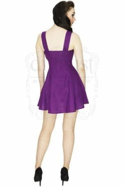 Dr Faust Royal Purple Mini Summer Dress - Millie -Burleska shop royal purple mini summer dress millie dr faust 2 300x