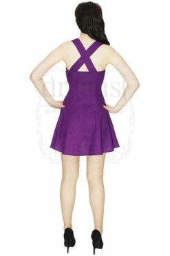Dr Faust Royal Purple Mini Summer Dress - Millie -Burleska shop royal purple mini summer dress millie dr faust 3 300x