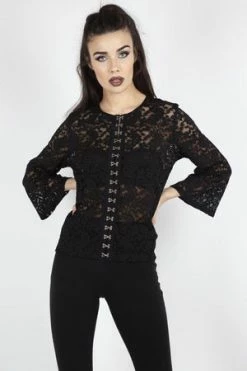 Jawbreaker Ruffling Feathers Lace Top -Burleska shop ruffling feathers lace top jawbreaker 6 300x