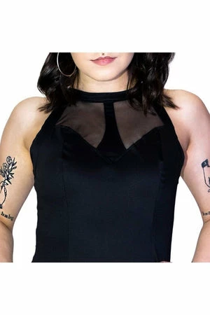 Dr Faust See-through Lace Net Black Mini Dress - Raelyn 5 Dr Faust See-through Lace Net Black Mini Dress - Raelyn - Image 3